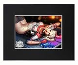 Harley Quinn Sexy Dope Portrait Movie 8x10 Black Matted Art Artworks Print Paintings Printed Picture Photograph Poster Gift Wall Decor Display USA Seller