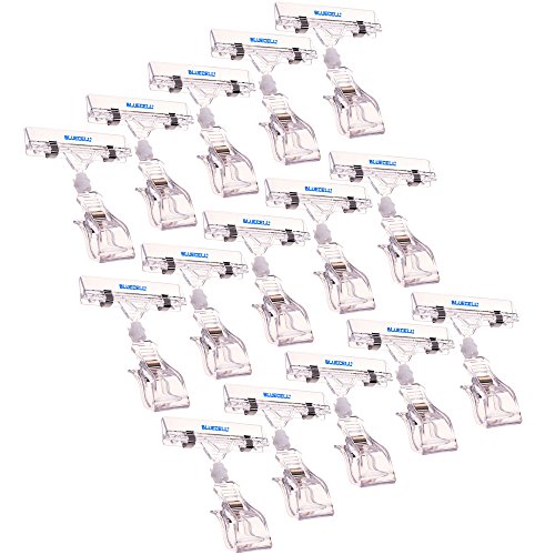 BCP 15pcs Clear Color Plastic Rotatable POP Clip-on Style Merchandise Sign Display Clip Holder BCP 15pcs Clear Color Plastic Rotatable POP Clip-on Style Merchandise Sign Display Clip Holder