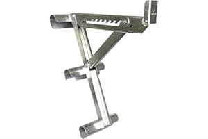 QUALCRAFT Guardian Fall Protection 2430 Aluminum 3 Rung Long Body Ladder Jack,Silver