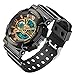 Waterproof Watch for Boys With Alarm Digital Analog Chronograph Electronic Sport Wrist Watch Black+Gold