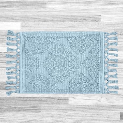 Jean Pierre - Ricardo Bath Mat, Woven Fringe Bathroom Rugs, 100% Cotton, Premiu…