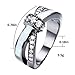 Adeser Jewelry Womens Lab White Opal Black Gold Plated Ring 10 KT Promise Wedding Womens Rings Size 6-10