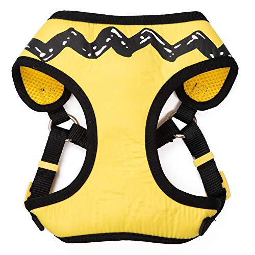 Peanuts for Pets Charlie Brown Yellow Dog Harness, Size Small Small