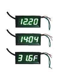 holdding Fahrenheit escala ° F 0.56" DC 12 V Digital Car Reloj, Termómetro voltímetro 3 in1 Green LED Auto Calibres DS18B20 electrónico reloj con Anti Reverse Protección Sonda