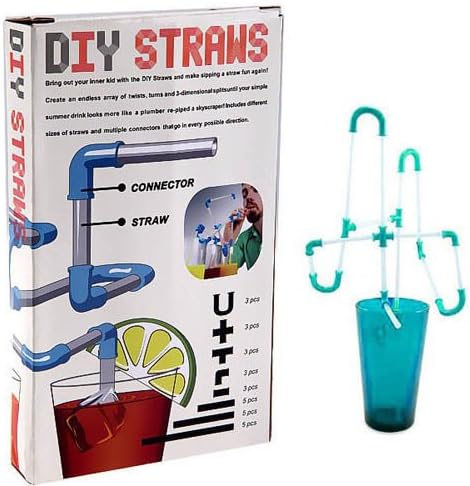 eSmart Crazy DIY Funny Gadgets Silicone Drinking Straw Great Gift for Him Her Kids