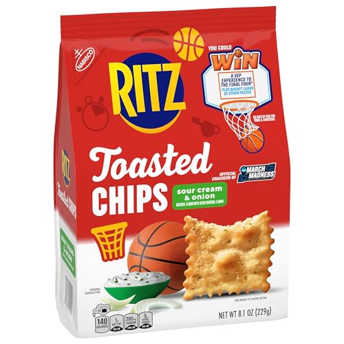 RITZ TOASTED CHIPS SOUR CREAM AND ONION CRACKERS, 8.1 OZ