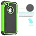 Tekcoo Compatible for iPhone 4S Case/iPhone 4 / 4G Cover, [Tmajor] Shock Absorbing Hybrid Best Impact Defender Rugged Slim Grip Bumper Cover Shell Plastic Outer & Rubber Silicone Inner [Green/Black]