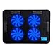 AICHESON Laptop Cooling Pad 15.6 Inch Portable Notebook Cooler, 4 Fans Blue Lights 1000RPM, S026