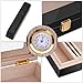 High Gloss Cigar Humidor Cigar Box for 10-15 Cigars, 100% Real Solid Spanish Cedar Wood, Luxury Hygrometer and Humidifier, Desktop Humidors Gloss Black
