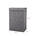 HOSROOME Laundry Hamper with Foldable Lid, Modern Rectangular Grey 16