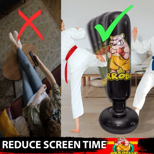 OrroBlue Inflatable Punching Bag Boxing Bag Perfect for Home