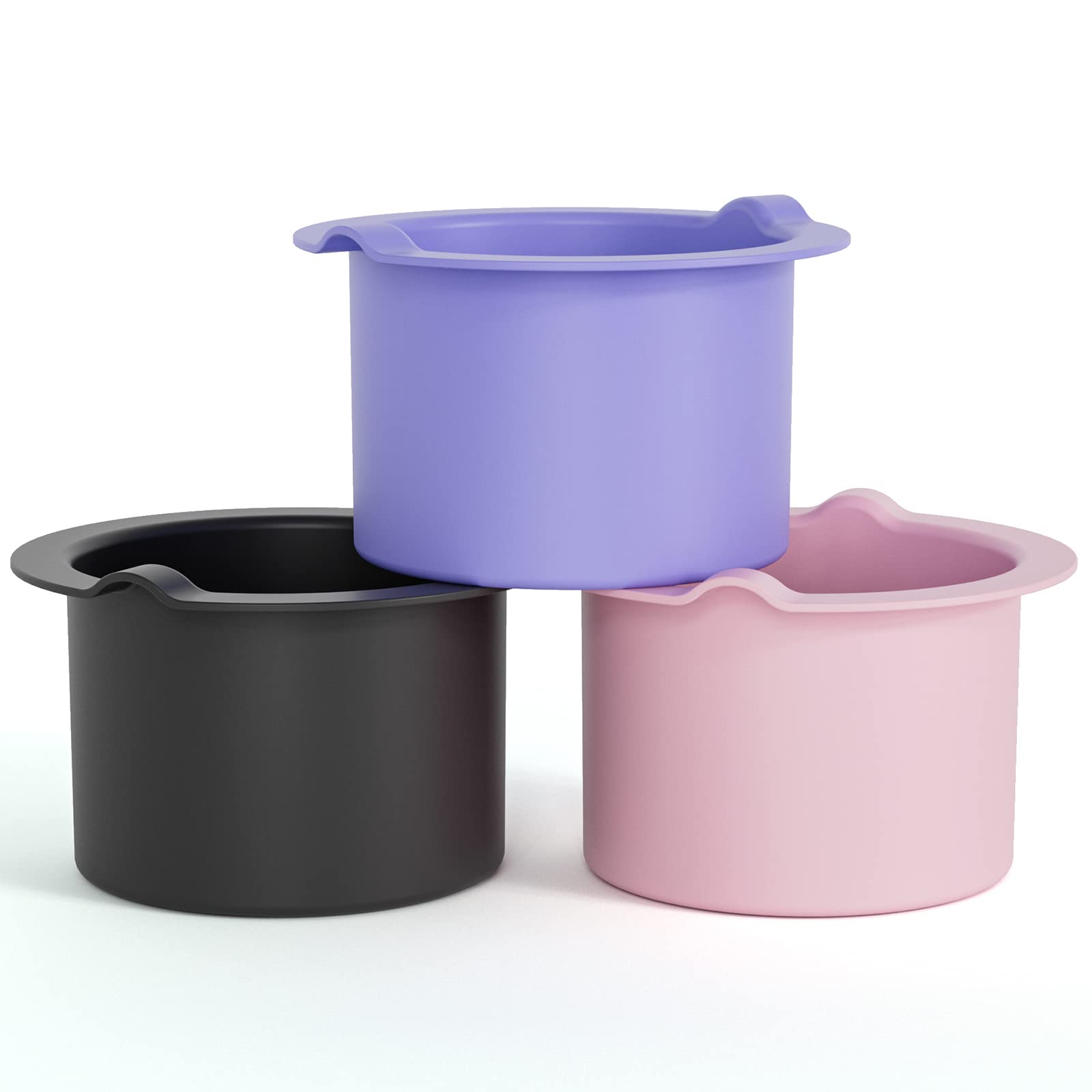 Silicone Wax Warmer Liner 14oz Pot Liner for Waxing Replacement Microwave Easy to Clean Reusable 3pcs Non-Stick Wax Silicone Bowl Diameter 9cm