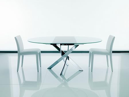 Tavolo Barone Rotondo E Allungabile Di Bontempi Cristallo