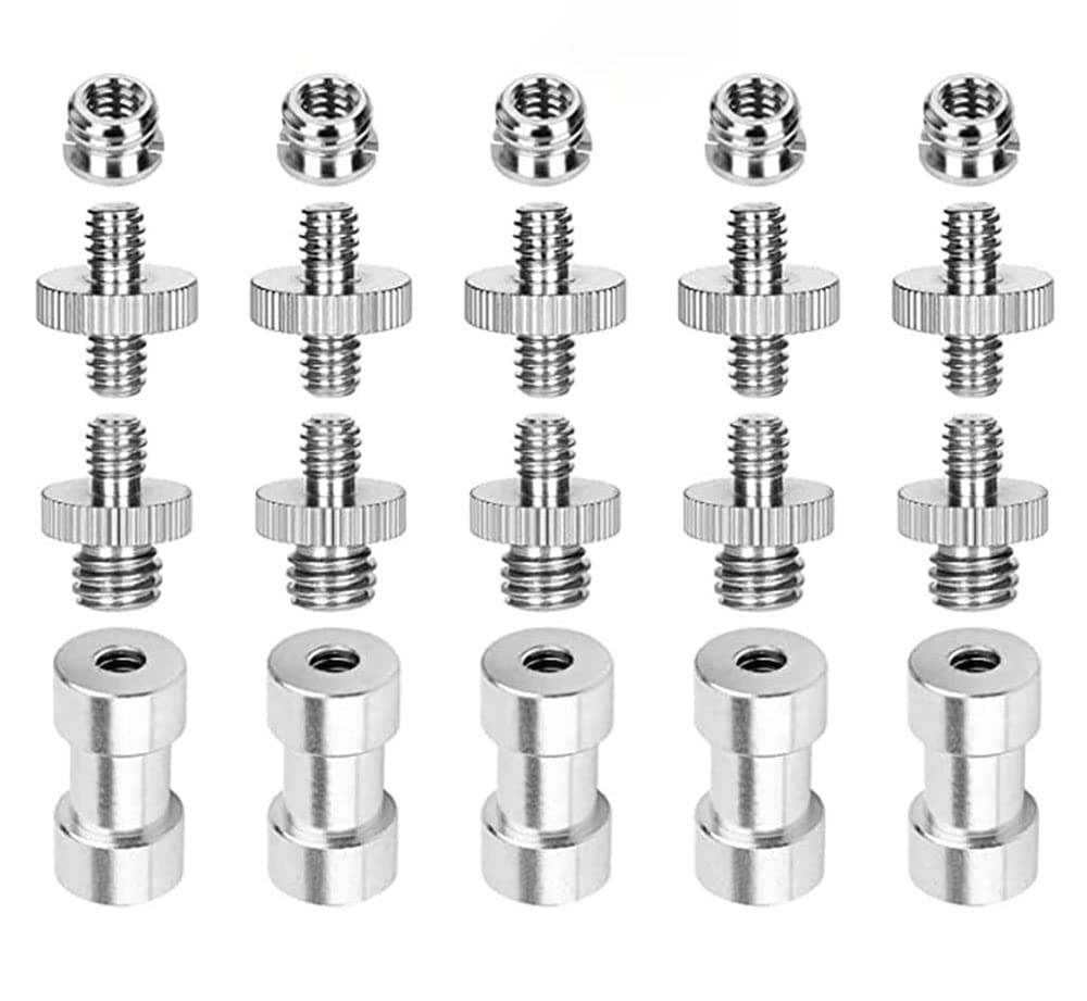 Namvo 20 pieces 1/4 to 1/4 Screw 1/4 to 3/8 tripod thread adapter screw tripod thread adapter for camera tripod monopod light stand