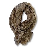 NEW Womens Lightweight Accent Scarf  Summer Shawl, Beach Wrap or Sarong (Coffee)