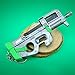 manhuancheng P90 Submachine Gun Games Collection 1/6 Metal Trumpet Model Action Figure Keychain Gift for Children