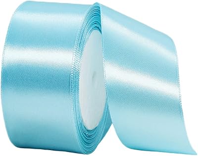 HONGCI 40mm Satin Ribbon 22m Pastel Blue Gift Wrap Craft Wedding