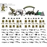 Magma Brick US Torso Figure Set with War Equipment and Weapon Compatible with Lego