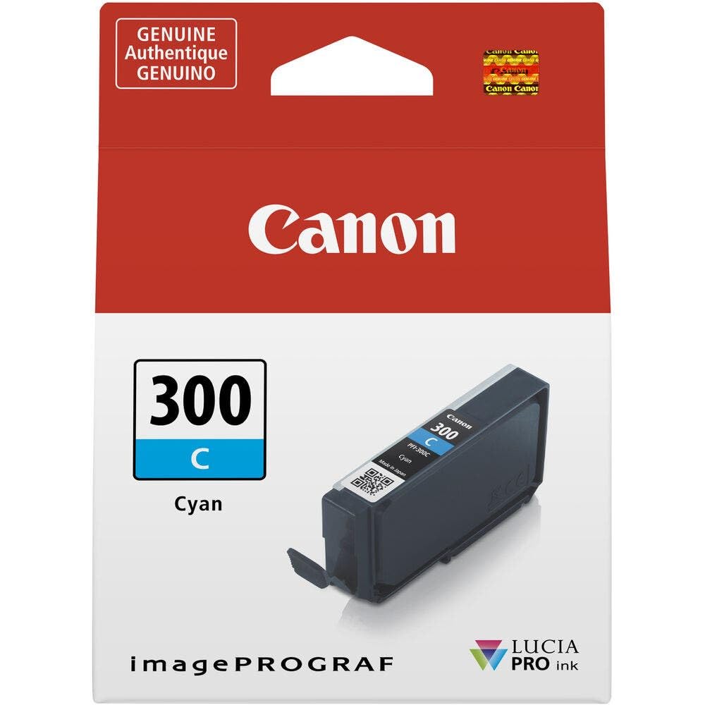 Canon PFI-300 C - Cyan - original - ink tank - for imagePROGRAF PRO-300