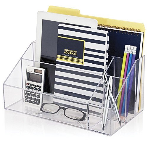 Office Desktop Organizer, Acrylic Document Letter Tray Holde Clear by Boxalls