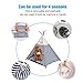 isYoung Pet Tent Bed, Pet Teepee House for Cats and Little Dogs Washable Navy Stripe Style with Breathable Mesh Window - Come with A Mat, Used All Year (Pet Tent Bed)