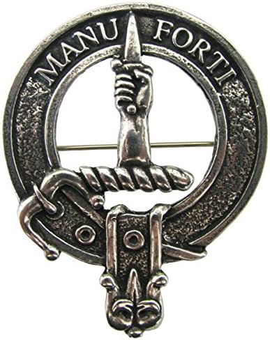 Scottish Clan Crest Pewter Badge or Brooch - Choice of 50 Clans. Robust construction and Premium Quality. Made in Glasgow.