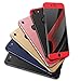 iPhone 7 Case, AICase 3 in 1 Ultra Thin and Slim Hard PC Case Anti-Scratches Premium Slim 360 Degree Full Body Protective Cover for Apple iPhone 7 (4.7'') 2016 Release (Black+Red)