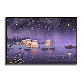 Framed Canvas Wall Art for Living Room, Bedroom Dreamland Theme Canvas Prints for Modern Home Decoration Ready to Hang - 16"x24" inches