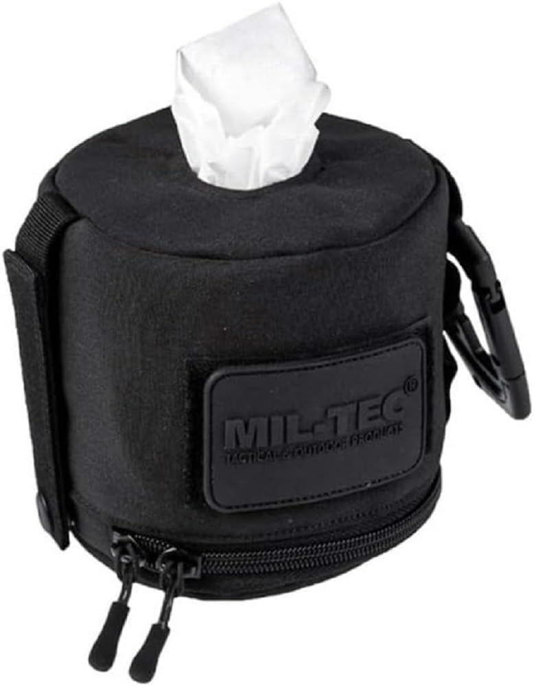 Mil-Tec Unisex - Adult Molle Toilet Paper Bag, Black, One Size
