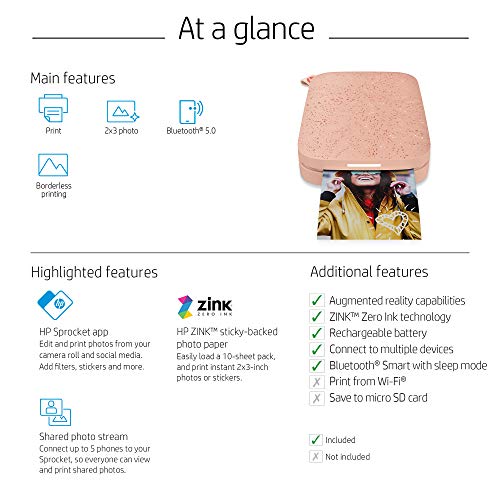 6 HP+Sprocket+Portable+Photo+Printer