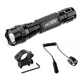 Decaker 501B XM-L T6 1000 Lumens Bright LED Flashlight Torch Tactical FlashLight Lamp + Gun Mount + Remote Pressure Switch (Battery and charger Not Included)