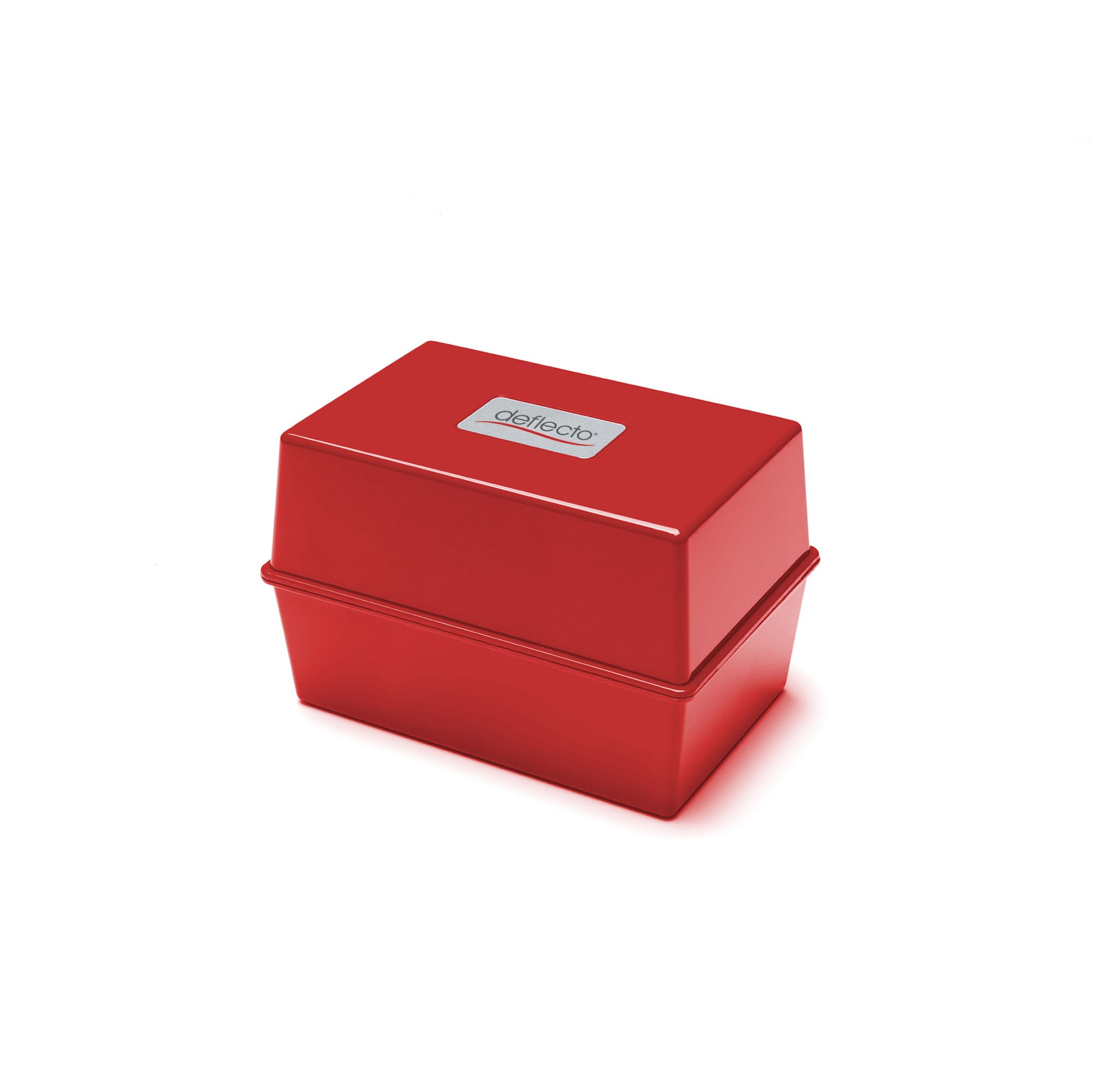 Deflecto Value Size 8 x 5 Index Card Box - Red
