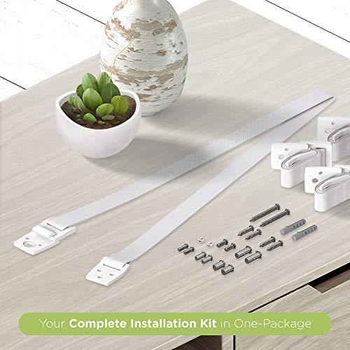 Anti Tip Furniture/TV Safety Straps (10Pack) by Skyla Homes