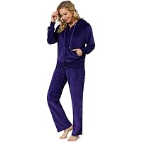 Gloria Vanderbilt Women's Ellie Velour Full Zip Hoodie. Size: Small. Black  at Amazon Women's Clothing store