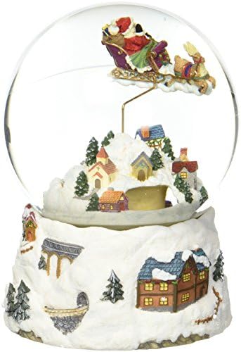 Musicbox KingdomChristmas Snow Globe, The Train Drives Through The Tunnel and Santa Turns to The Melody “Jingle Bells”. Diameter 120 Mm