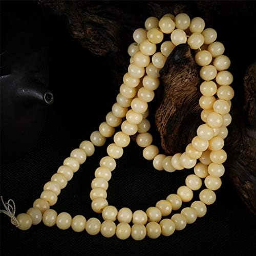 Natural Oil-smooth Camel Beads Bracelet Buddhist 108 Prayer Mala For Women Or Men Diy Jewelry Accessories Carved Craft