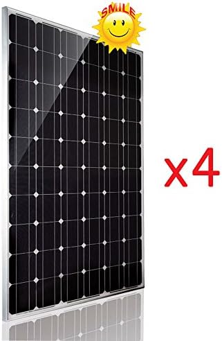 Four Pieces of Sainty Solar 255 Watt 12 Volt Monocrystalline Photovoltaic Solar Panel for Both On-Grid and Off-Grid Purposes