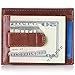 alpine swiss Men's RFID Blocking Money Clip Leather Front Pocket Wallet, Brown, One Size