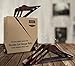 Utopia Home Premium Quality Wooden Hangers - Suit - Coat Hangers - Set of Wooden Hangers - Pack of 6 - Retro