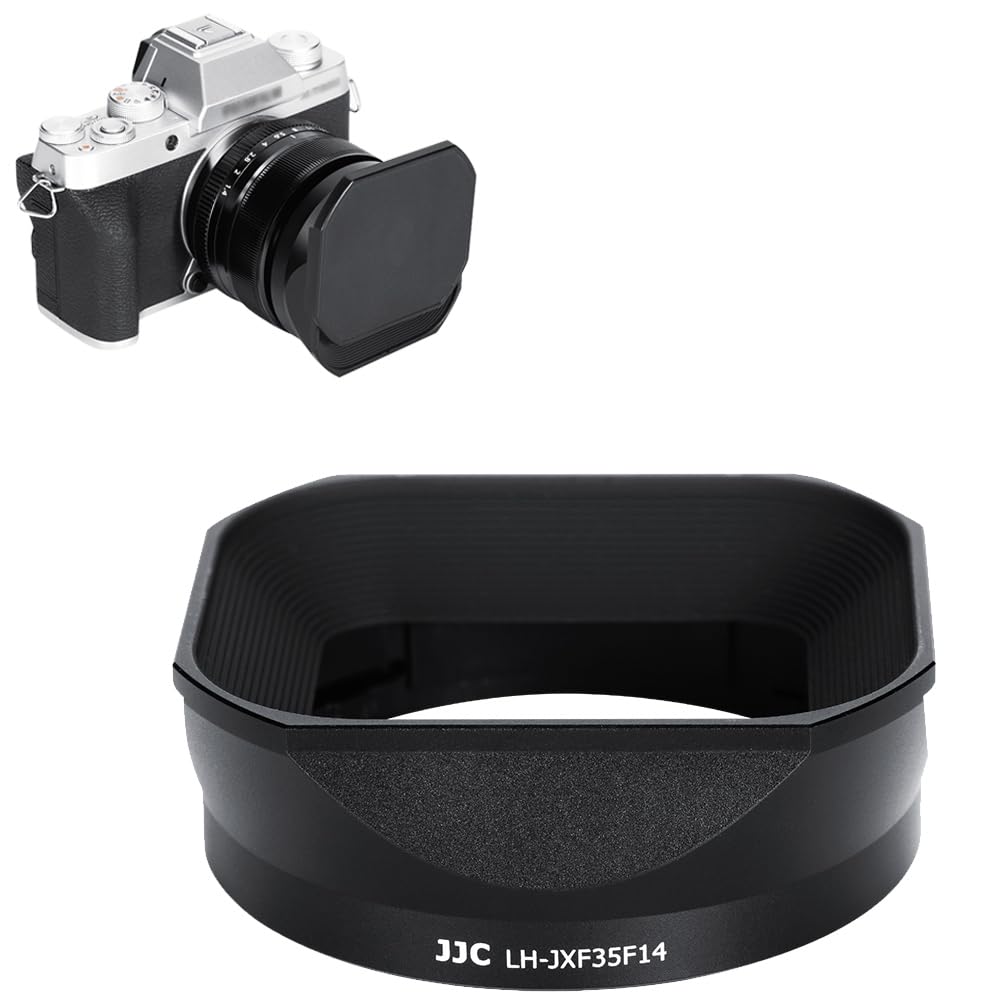 JJC Square Metal Lens Hood with Cap for FUJIFILM XF 35mm f/1.4 R Lens - Ф52mm Filter Compatible Camera Lens Hood