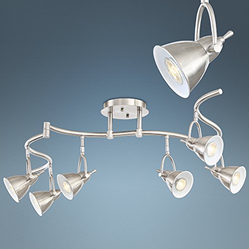 Swell 6-Light Brushed Nickel Bell LED Track Fixture