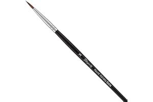 Creative Mark Rhapsody Kolinsky Sable Brushes for Professional Watercolorists - Round # 3 Excellent Spring, Full Belly, Split-Proof Points, Chrome Ferrules, Short Handle, English Sizing