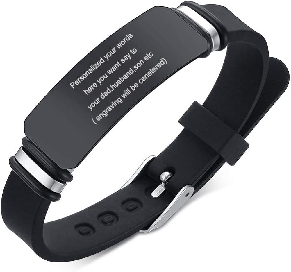 personalized dad bracelet