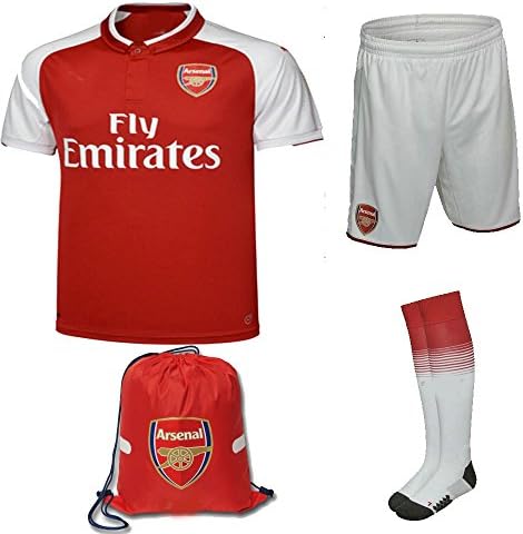 Arsenal 2017 18 Kid Youth REPLICA Jersey Kit (Shirt, Short, Socks, Bag) English Premier League(K16 (1 - 2 Yrs Old) )