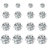 Areke Women's Stainless Steel Round Cubic Zirconia Rhinestone Stud Earring Hypoallergenic (8 Pairs) Color White
