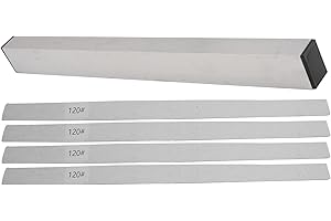 Guitar Neck Fret Leveling Beam, 6PCS Sandpaper Set for Luthier Tools, Aluminum Alloy Bar with Multiple Grits for Precision St