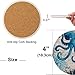 CoxFox Set of 6 Coasters for Drinks with Holder Funny Absorbent Ceramic Coaster Set for Coffee Table Cup Women Men Gift (Sea)