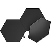 Nanoleaf Hexagon Lights, Smart RGBW LED Wall Light Panels, 3 PK, Black | Compatible with Alexa Google Assistant, Home Wall Decor for Living Room with Music Sync, Expansion Pack