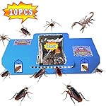 QUIET ( 10 Packs) Cockroach Trap Killer Safe And Effective Quickly Captured Roaches, Pest Control Traps Sticky Glue, With 10 packs Non-Toxic Bait