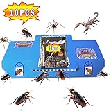 QUIET ( 10 Packs) Best Cockroach Trap Killer Safe And Effective Quickly Captured Roaches, Pest Control Traps Sticky Glue, With 10 packs Non-Toxic Bait